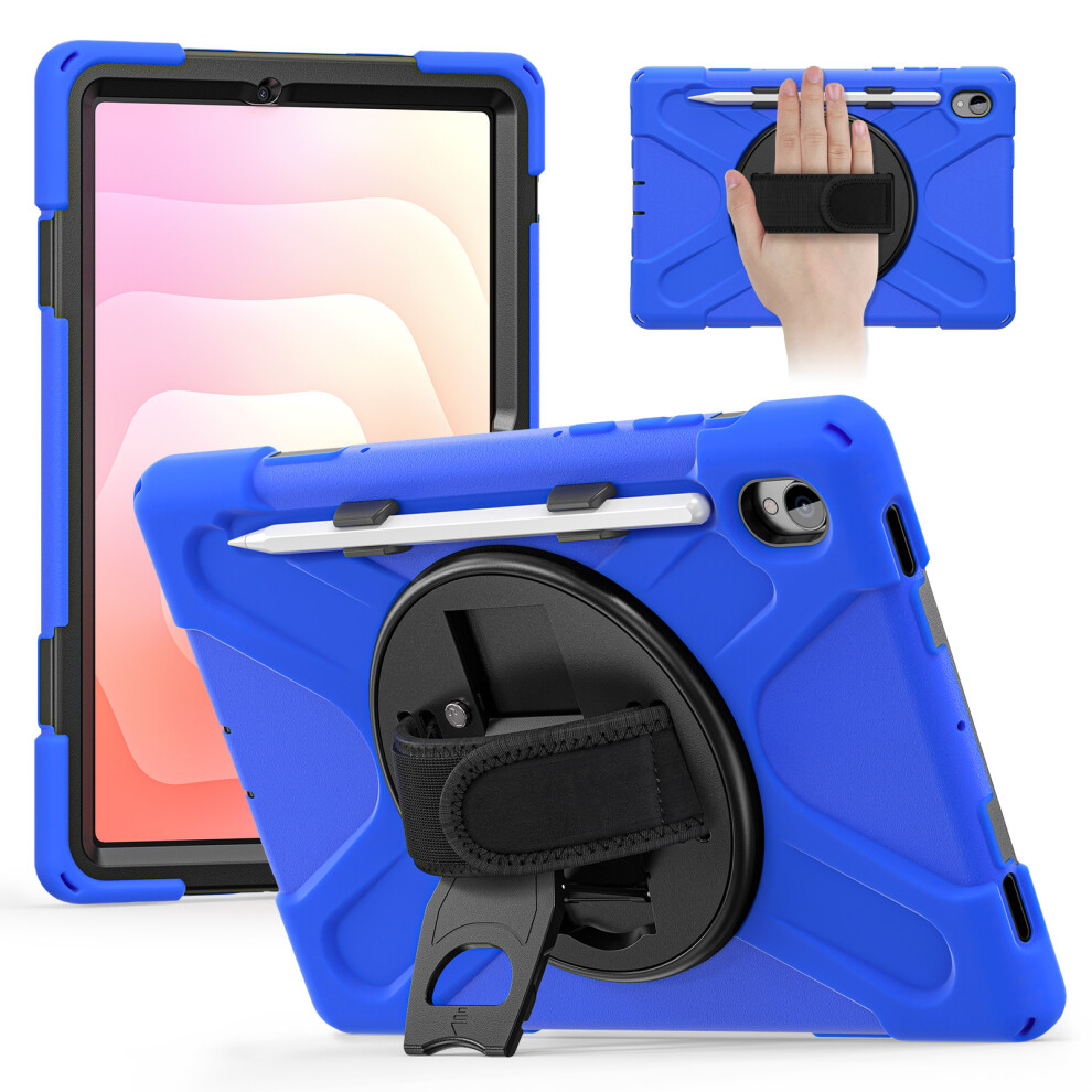 (Blue) For Samsung Galaxy Tab S11 Case Tpu + Pc + Silicone Kickstand Anti Drop Tablet Cover Blue 6914282541431