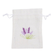 Aromatic Lavenders Pouches Set Of 10 In Cotton And Linen With Drawstrings For Home Fragrances