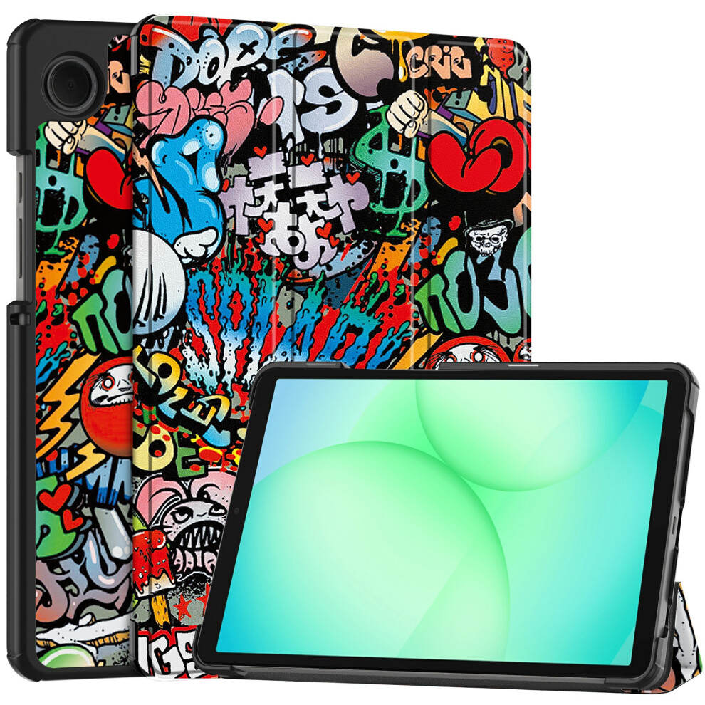 (Graffiti) For Samsung Galaxy Tab A11 / A9 Case Pattern Print Leather Stand Tablet Cover 6914285973154