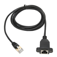 Cabo de extensão Ethernet Cat8 de alta velocidade com conector RJ45 macho para fêmea, cabo de extensão de rede blindado para transmissão de dados