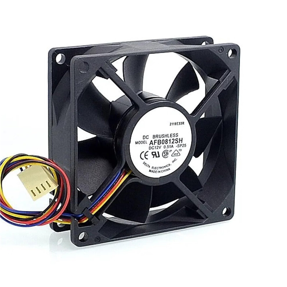10Pcs Afb0812sh 80Mm Single Ball Bearing Cooling Fan 8025 12V Dc Radiator Speed 9365049252096