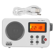 Radio portable avec écran LCD, tuner numérique pour une sélection précise des stations, minuterie pour une écoute nocturne, idéale à la maison