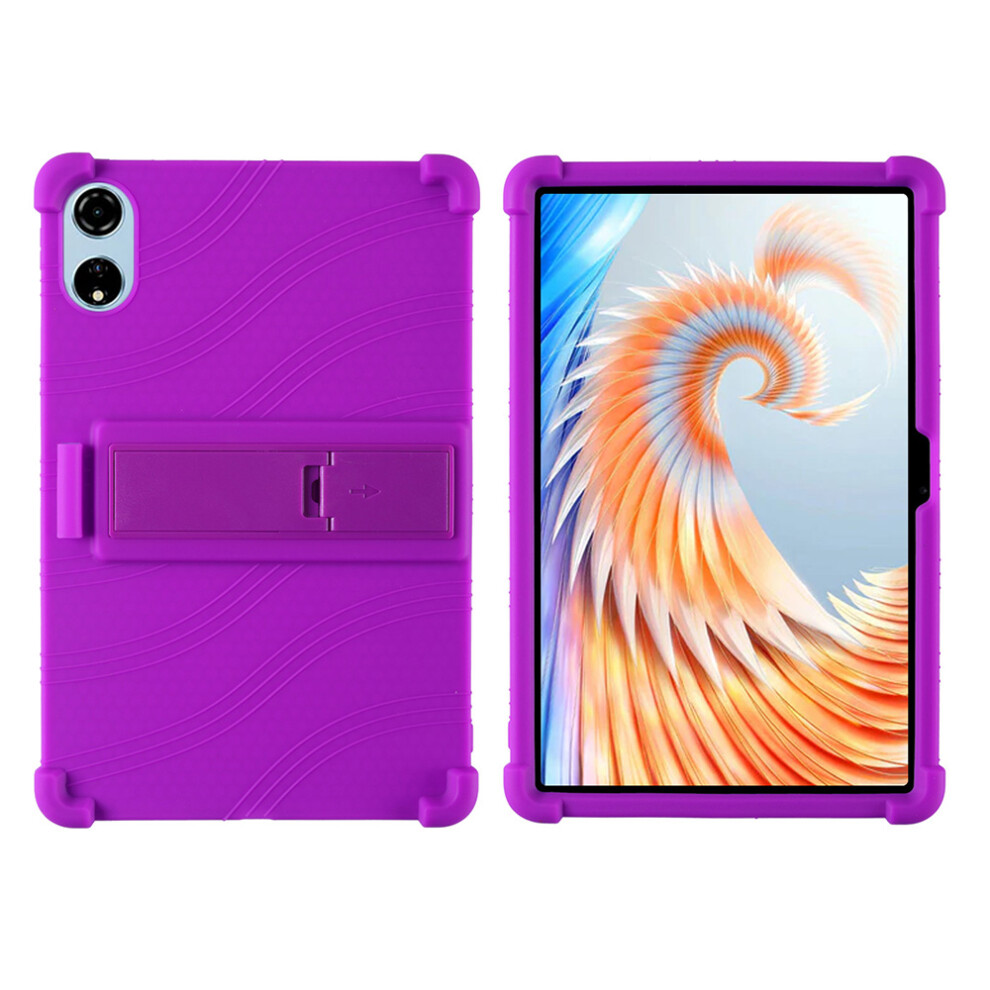 (Purple) For Blackview Mega 3 Case Adjustable Kickstand Silicone Tablet Protective Cover Purple 6914289492248