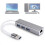 Προσαρμογέας USB C σε Ethernet, προσαρμογέας δικτύου 2 σε 1 USB C και USB 3.0 Gigabit, σύνδεση Ethernet 3