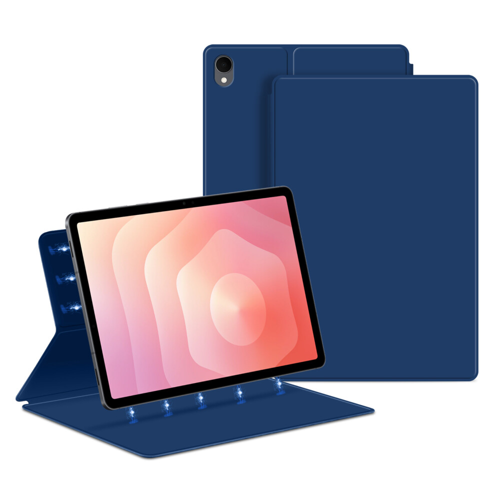 (Blue) For Samsung Galaxy Tab S11 Case Stand Magnetic Leather Tablet Cover With Auto Sleep / Wake Blue 6914286799937
