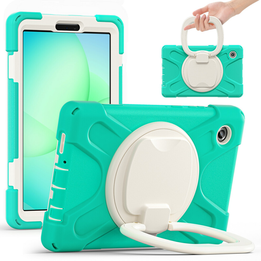 (Mint ) Tablet Case For Samsung Galaxy Tab A11 / Sm-X133 / X135 Tpu + Pc + Silicone Cover Swivel Kickstand Handle Grip Green 6914281479759