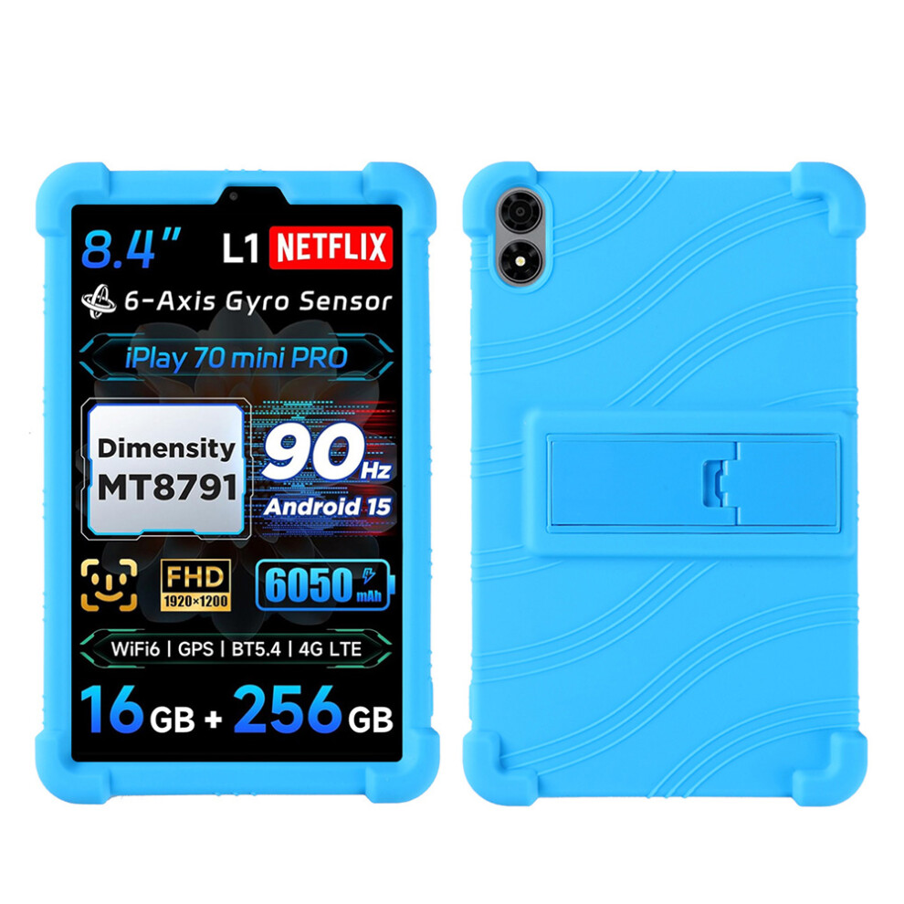 (Baby ) For Alldocube Iplay 70 Mini Pro Case Adjustable Kickstand Silicone Tablet Protective Cover Blue 6914289400588