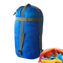 Sleeping Bag Storage Compression Bag For Sleeping Bags Nylon Lightweight Storage Bag For Camping Travel Hiking Blue