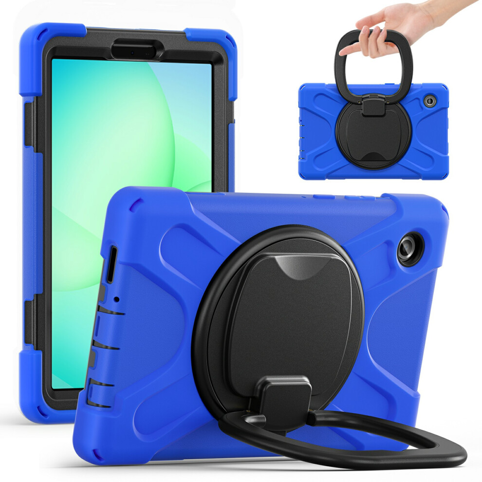 (Blue) Tablet Case For Samsung Galaxy Tab A11 / Sm-X133 / X135 Tpu + Pc + Silicone Cover Swivel Kickstand Handle Grip Blue 6914285971921
