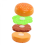Set Giocattolo Cucina Fast Food per Bambini con Hamburger e Pizza 4