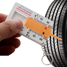 Tyre Tread Checker Tread Gauge Tool, Tire Depth Gauge, Tire Ruler With Keychain, Car/Motorcycle/Truck Compatible