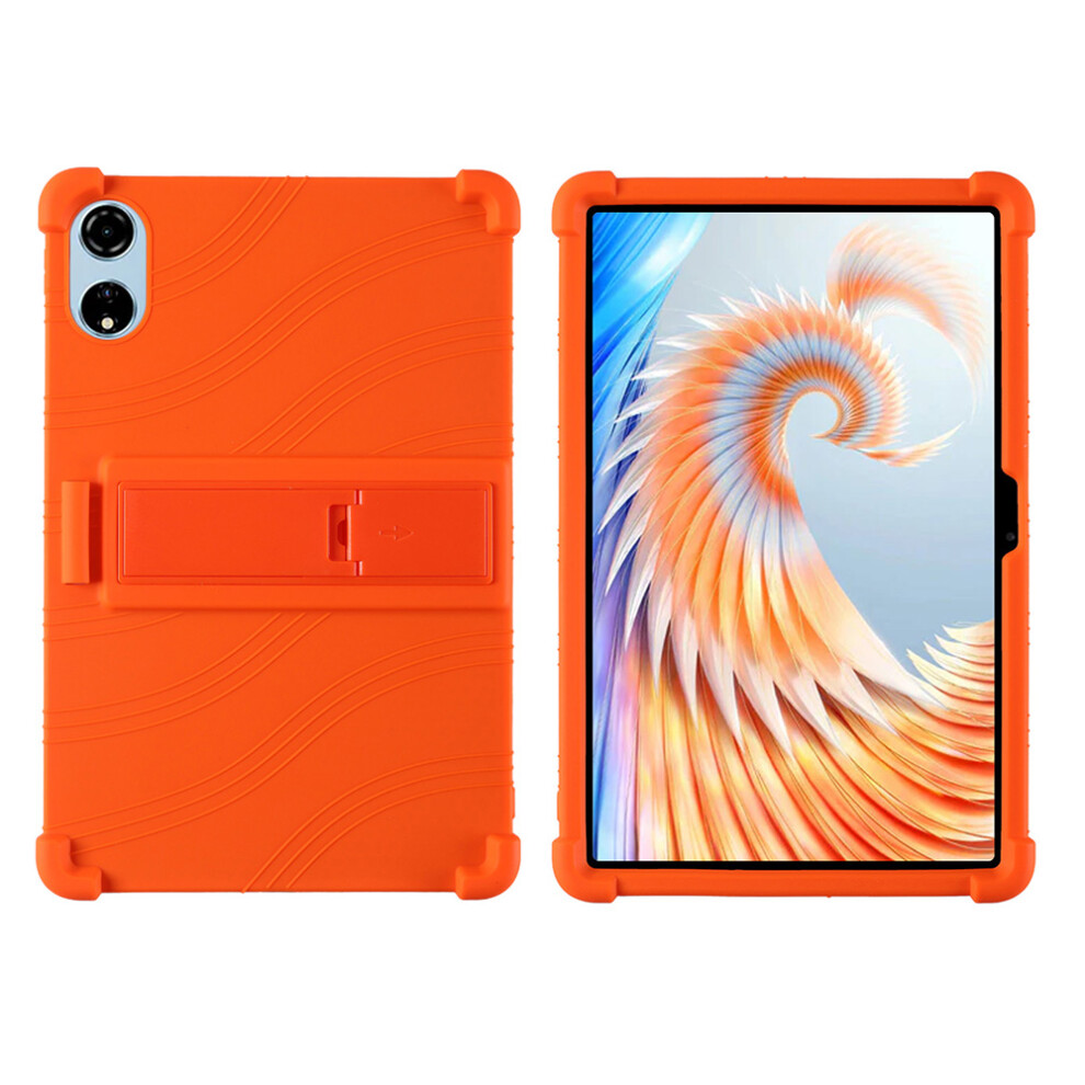 (Orange) For Blackview Mega 3 Case Adjustable Kickstand Silicone Tablet Protective Cover Orange 6914289531664