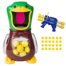24 Bälle, Hungry Ducks Elektrisches Zielübungsspiel, Interaktives Schießspielzeug für Kinder, Geburtstagsgeschenk