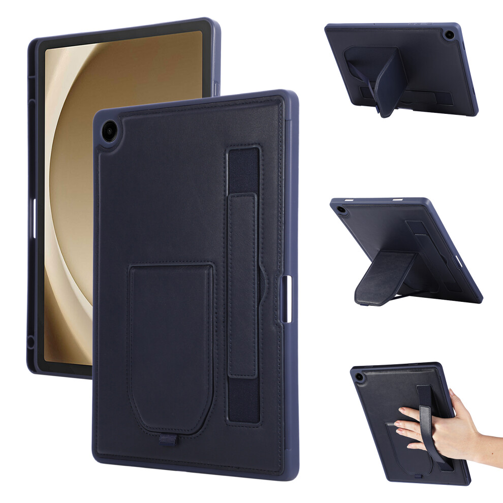 (Blue) For Samsung Galaxy Tab A11 / A9 Case Kickstand Pu + Tpu Tablet Cover With Wristband / Pen Slot Blue 6914288304498
