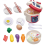 Set da cucina giocattolo 25 pezzi, pentole e cibo multicolore, regalo per bambine 1