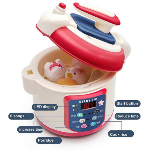 Set da cucina giocattolo 25 pezzi, pentole e cibo multicolore, regalo per bambine 2