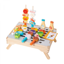 Set da cucina per bambini con griglia, accessori realistici per sviluppo motorio fine