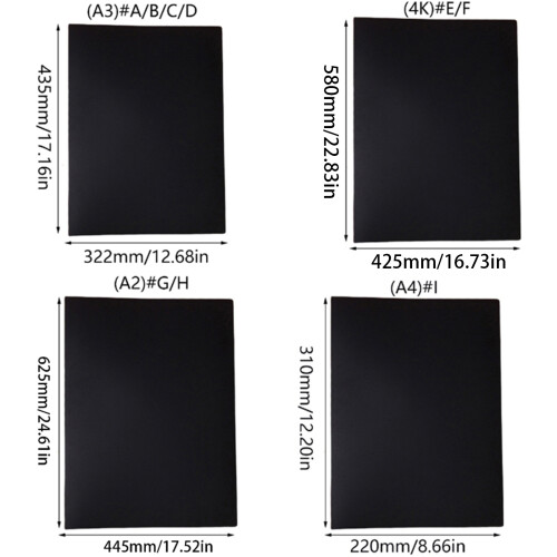 A2 A 3 4K Display Folders-Transparent color A3 30 pages 2