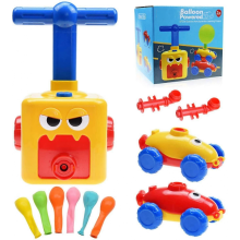 Kids Inflatable Pump Car Racing Toy Set with Launcher