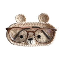 Soft Knitted Glasses Holder Cute Animal Design Tray for-style C