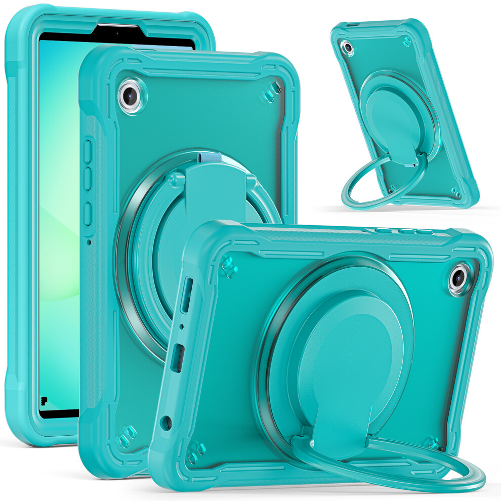 (Baby ) For Samsung Galaxy Tab A11 Case Rotary Kickstand Pc + Tpu + Silicone Tablet Cover Blue 6914287882201