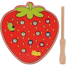 Magnetic Fruit Worm Trap Game, Interactive Learning Board Toy for Toddlers Kids Birthday