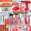 55 Pcs Kids Toolbox Kit, Simulation Repair Tools with Drill, Plastic Learning Engineering Puzzle Toys for Boys 1