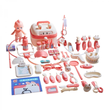 Pink 28x22.5x17cm Kids Doctor Toy Set for Boys Girls Ages 3-5