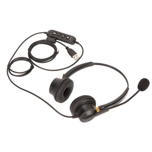 Fone de ouvido USB com microfone e cancelamento de ruído para computador e laptop, microfone HD com cancelamento de ruído eletrônico, microfone 2
