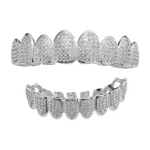 Gold/Silver Plated Teeth Teeth Brace Halloween Costume-Silver