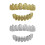 Gold/Silver Plated Teeth Teeth Brace Halloween Costume-Silver 2
