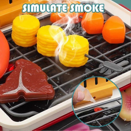Set di giocattoli per barbecue per bambini con cibo finto 2
