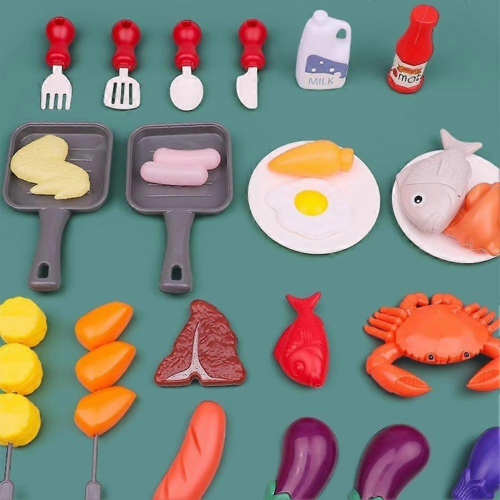 Set di giocattoli per barbecue per bambini con cibo finto 1