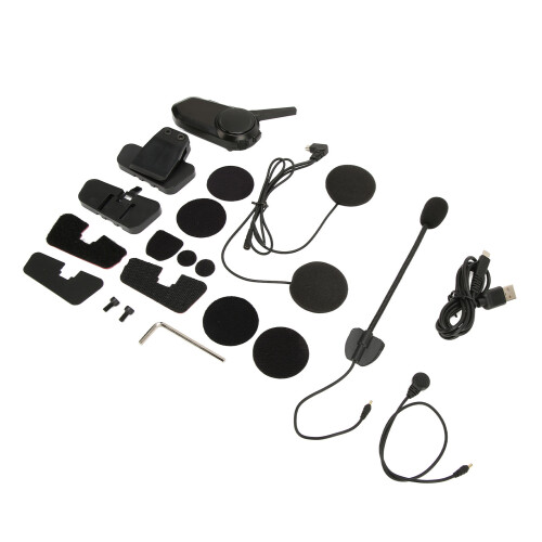 Bluetooth Communication System For Motorcycles Wireless Multi Rider Intercom With CVC Noise Reduction Stereo Audio Voice Command Waterproof Design Han 2