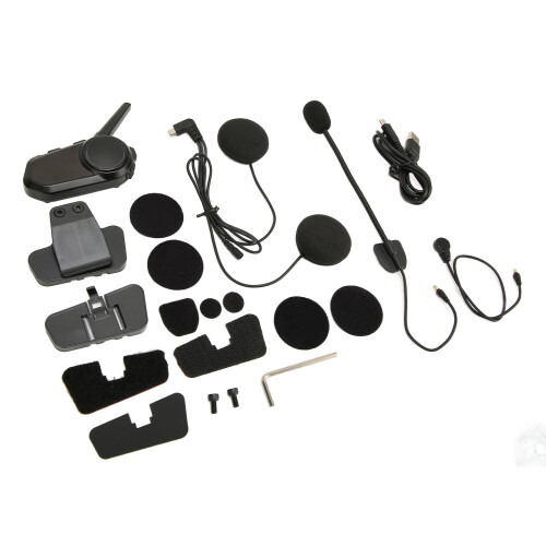 Bluetooth Communication System For Motorcycles Wireless Multi Rider Intercom With CVC Noise Reduction Stereo Audio Voice Command Waterproof Design Han 1
