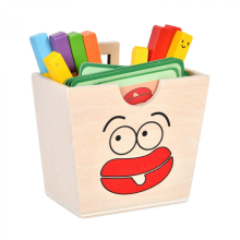 Giocattolo Educativo Fast Food in Legno Multicolore con Fuochi Francesi per Bambini 3-5 Anni, Regalo per Ordinamento Colori