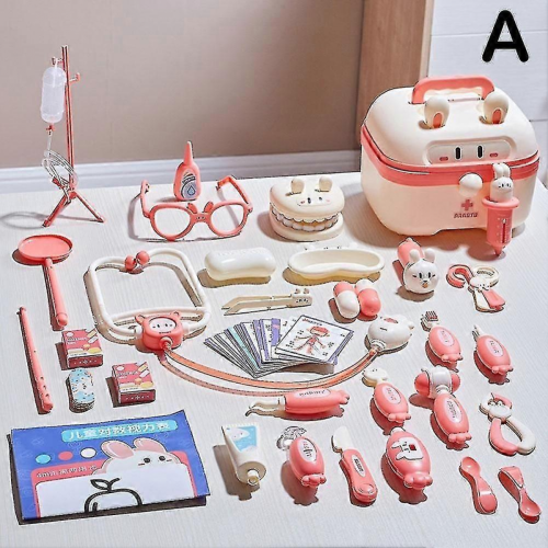 Set da dottore e infermiera 32 pezzi per bambini, rosa