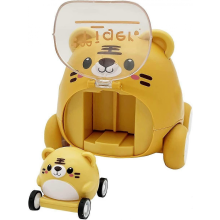 Rosso Giallo Giocattolo Auto Catapulta Inerziale 5,12x4,45x3,74 Pollici, Orso Cane Tigre, per Bambini 1-6 Anni, Giocattoli Interattivi Genitore-Figlio