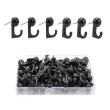 30/50 Pcs Decorative Pin Tacks Push Pin Hooks for Cork-Black 30