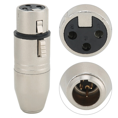 Μετατροπέας Mini XLR Male σε Standard XLR Female, Ανθεκτικός στη διάβρωση, Βέλτιστη 1