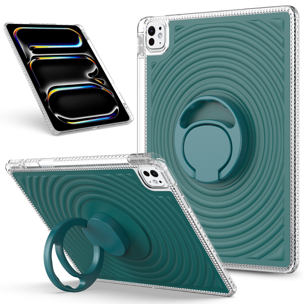 (Blackish ) Tablet Case For Ipad Air 13 (2025) / (2024) / Pro 13 (2025) / (2024) / Pro 12.9 (2022) / (2021) / (2020) / (2018) Ki Green 6914289020212