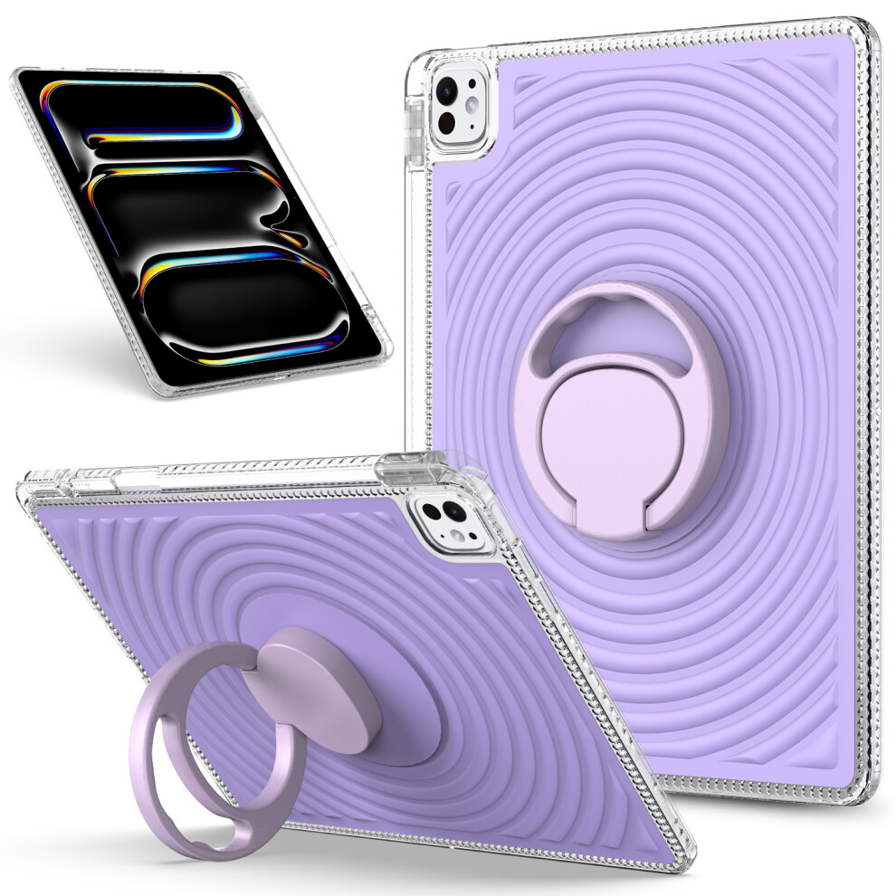 (Purple) Tablet Case For Ipad Air 13 (2025) / (2024) / Pro 13 (2025) / (2024) / Pro 12.9 (2022) / (2021) / (2020) / (2018) Ki Purple 6914283151783