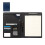 Leather Conference Folder Clipboard Folder-Blue no calculator 6