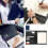 Leather Conference Folder Clipboard Folder-Blue no calculator 4