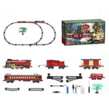Set treni telecomandati con binari illuminati, suono, regalo Natale bambini.