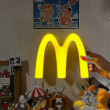 2025 McDonald's Rechargeable Cordless Night Light Bedside Sign Cute Decor Birthday Gift