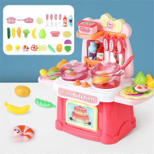 PinkBoys Mädchen Lernspielzeug Musik & Licht Kochset mit Ofen und Topf