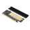 Προσαρμογέας PCIe X16 σε M.2 με τσιπ υψηλής αντοχής ψύκτρας αλουμινίου, επιχρυσωμένη 8