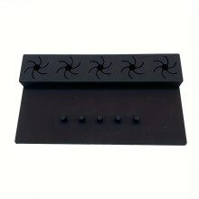 Silicone Nail Polish Holder Tray 1 Piece For Women, Non Slip Bottle Stand, Manicure Tool Organizer, One Size Black