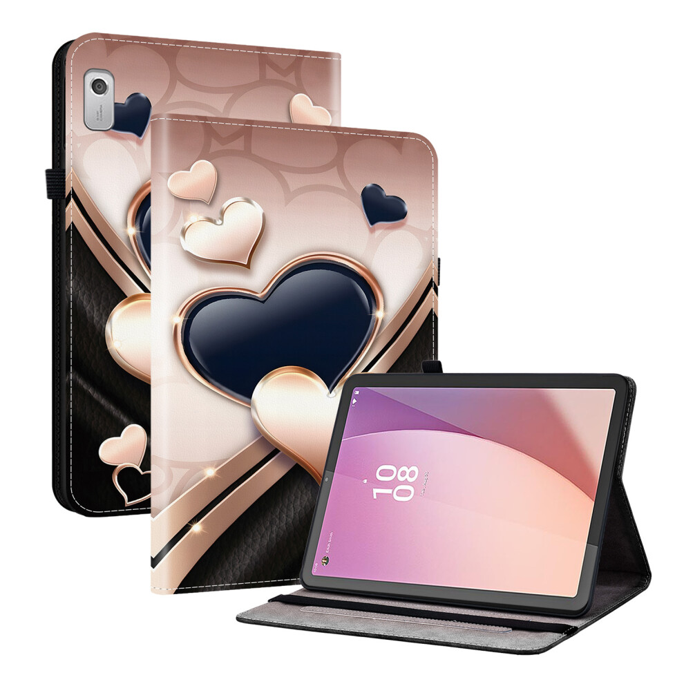 (Love) For Lenovo Tab M9 Leather Case Pattern Printed Stand Tablet Cover With Card Slots 6914284598983